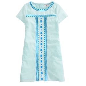 Vineyard Vines Girls Embroidered Dress